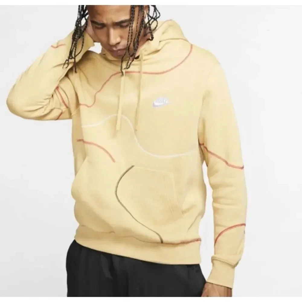 Men’s Nike inside out pullover Embroidered hoodie sweater medium.